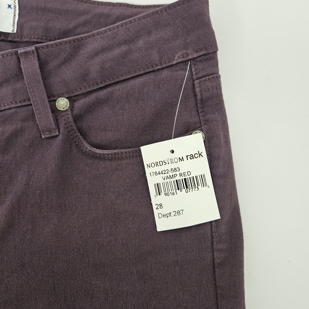 PAIGE Verdugo Low Rise Ankle Jeans in Vamp Red Size 28 NWT - Picture 8 of 15